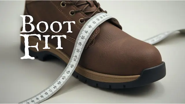 Measuring tape wrapped around a boot insole on paper with a foot outline sketch