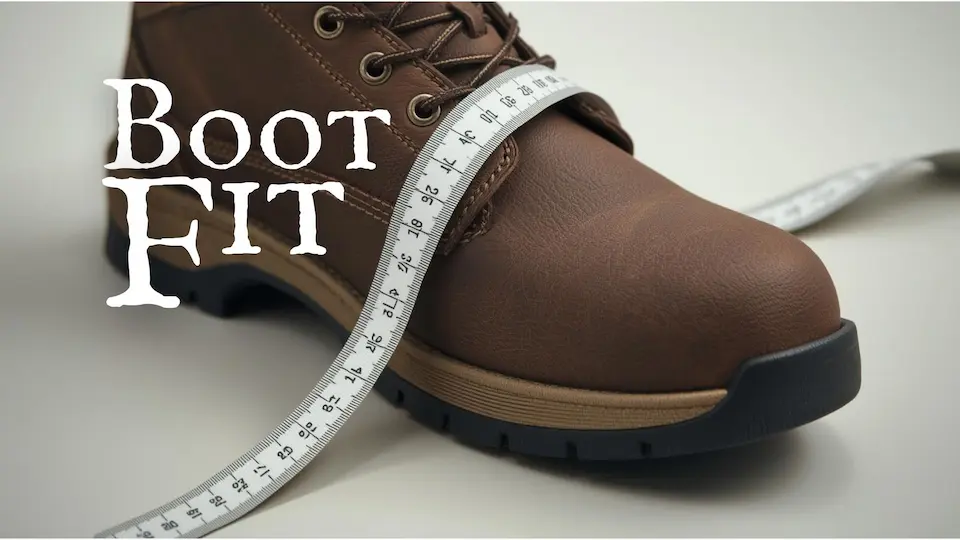 Measuring tape wrapped around a boot insole on paper with a foot outline sketch