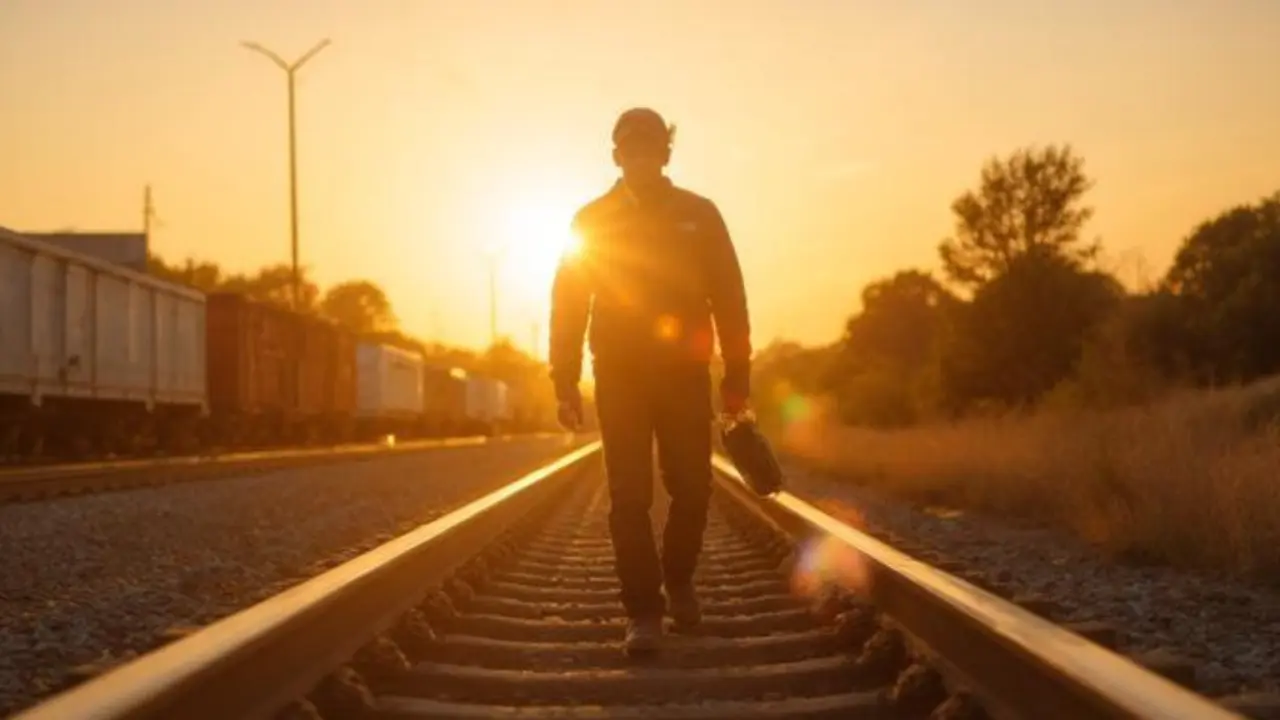 Railway landscape view